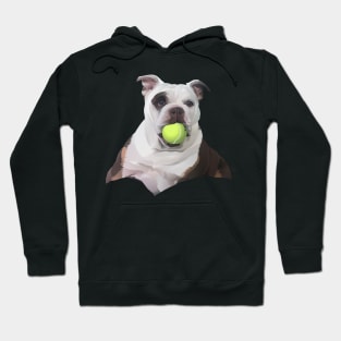 Cute The Dog With Ball- vector art the dog Hoodie